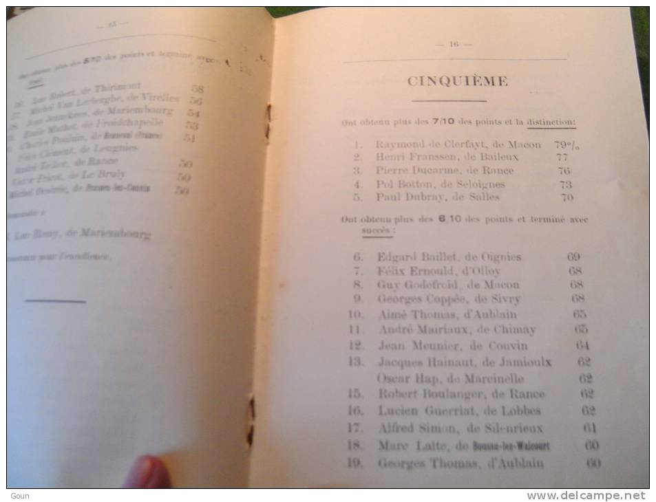 AA1-12 Palmarès D'excellence Collège épiscopal De St-Joseph Chimay 1938 1939 Avec Un Bulletin Scolaire - Diploma & School Reports