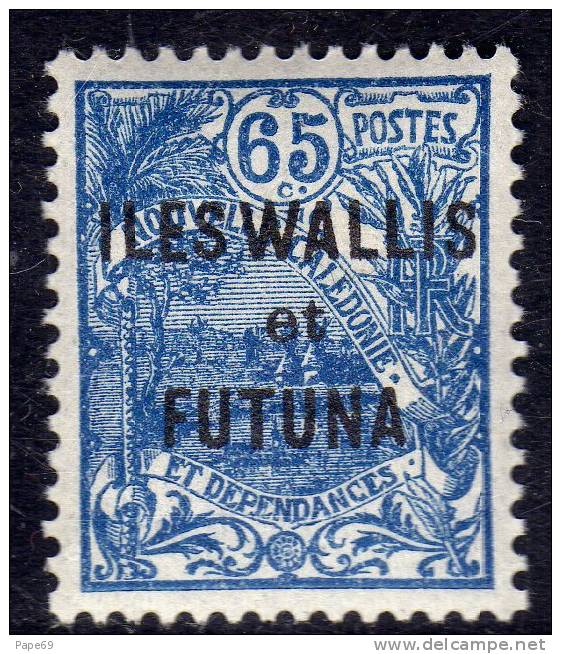Wallis Et Futuna N° 41 X   Timbres De Nlle Calédonie Surchargés : 50 C. Bleu  Trace  Charnière Sinon  TB - Nuovi