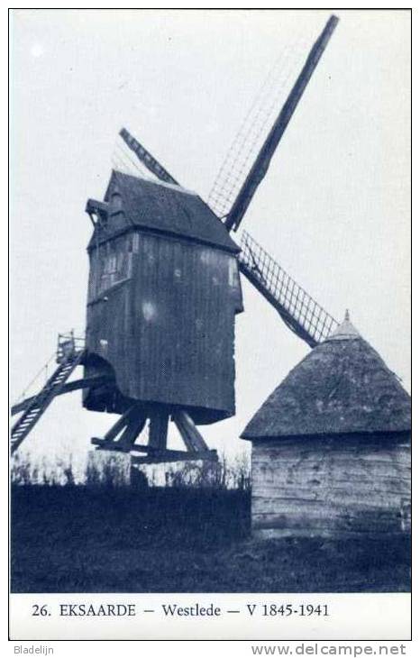 EKSAARDE ~ Lokeren (O.Vl.) - Molen/moulin - Blauwe Prentkaart Ons Molenheem Van De Verdwenen Westledemolen Met Roskot - Lokeren