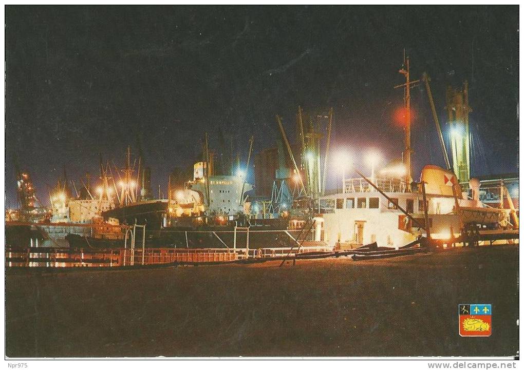 76 Le Havre Port Autonome  La Nuit  Bateaux Port Conteneur - Non Classés