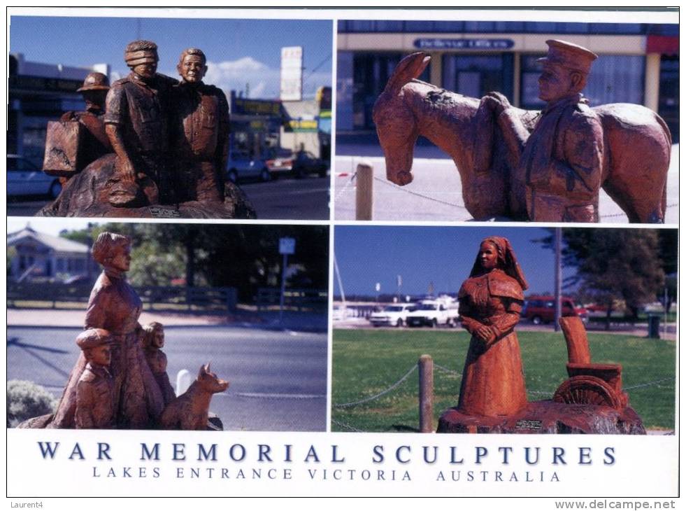 (666) Australia - VIC - War Memorial Sculpture, Lakes Entrance - Monuments Aux Morts