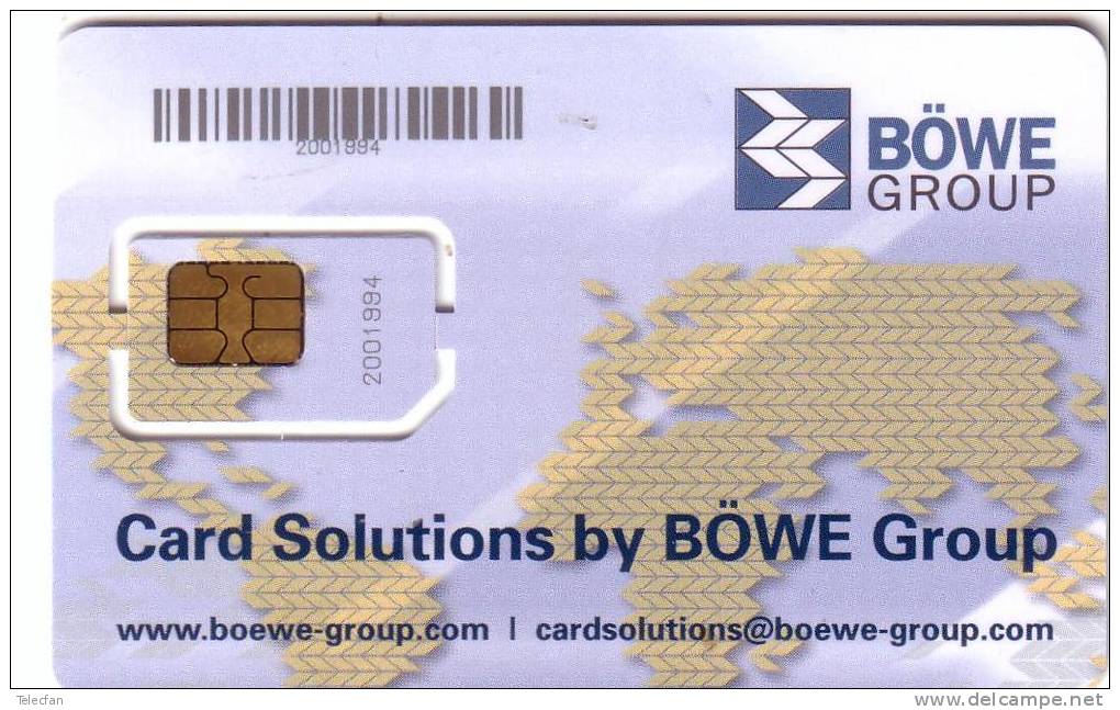 FRANCE CARTE A PUCE CHIP CARD BOWE CARD SOLUTIONS SUPERBE - Ausstellungskarten