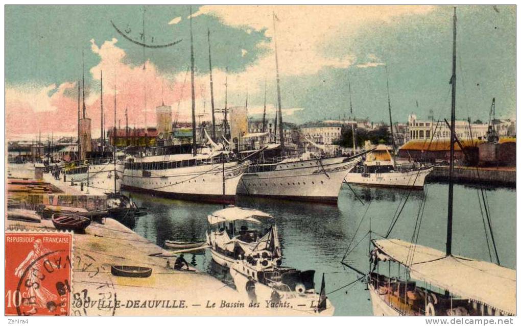 Plaisance - Yachts - Port - Barques - Trouville-Deauville - Le Bassin Des Yachts  -  L.L. - Colorisé - Altri & Non Classificati