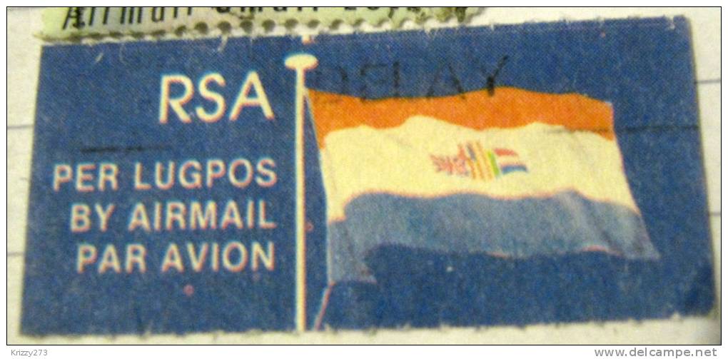 South Africa Airmail Stamp Sticker - Used - Posta Aerea