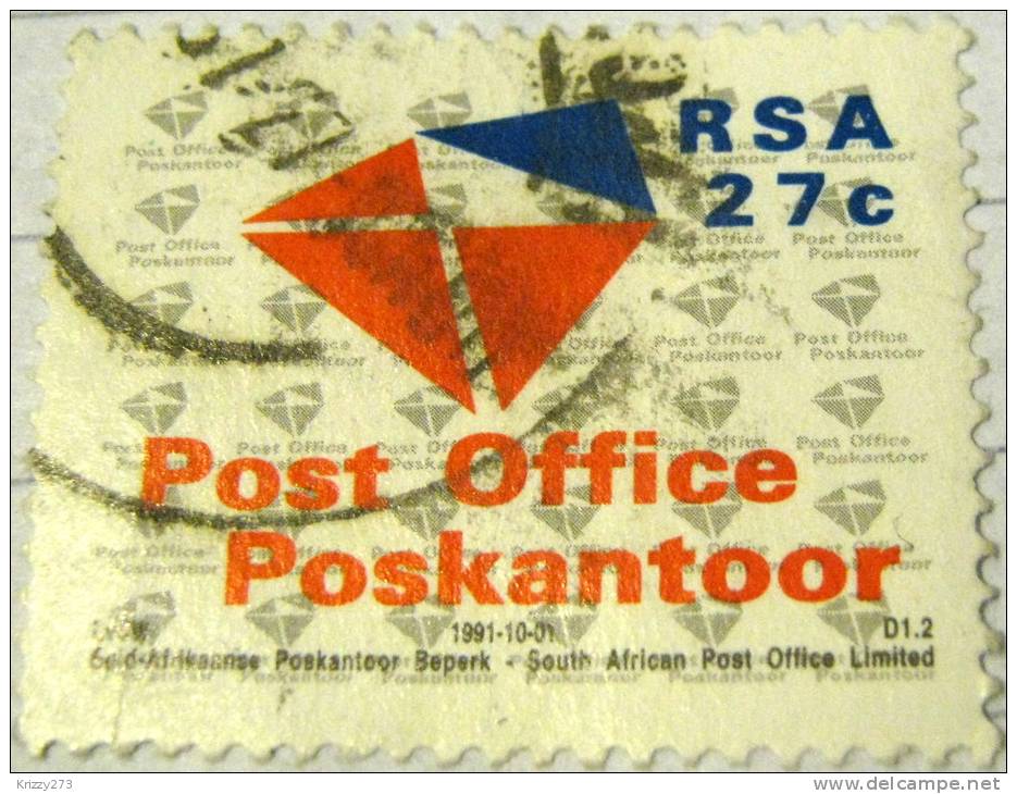 South Africa 1991 Post Office 27c - Used - Gebraucht