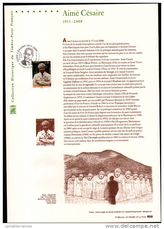 2009 - DOCUMENT OFFICIEL - AIME CESAIRE - Documentos Del Correo