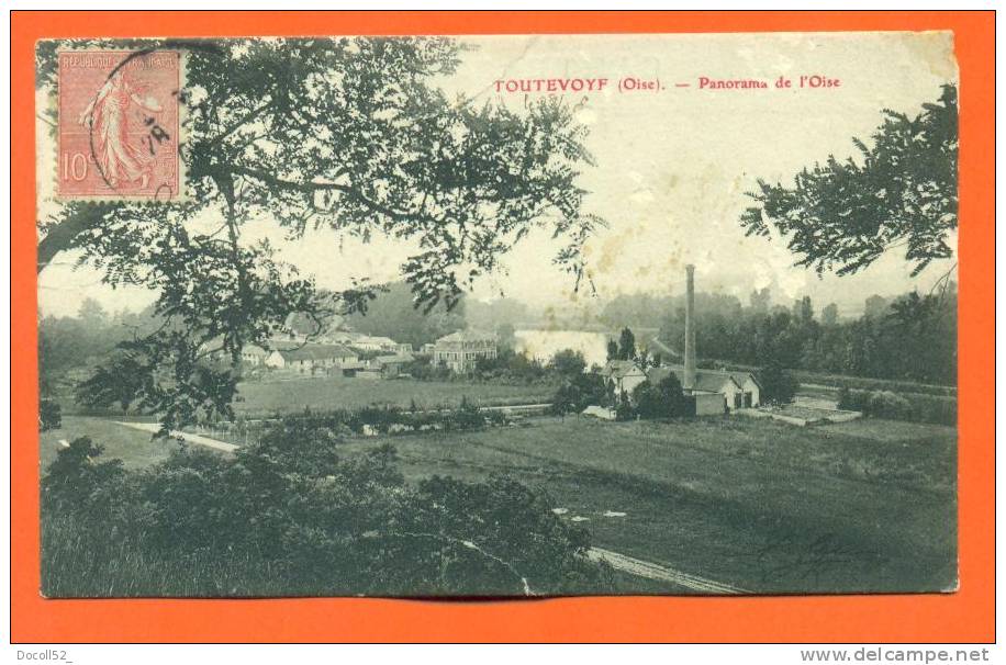 Dpt  60  Toutevoye  "  Panorama De L'oise  " Usine - Maignelay Montigny