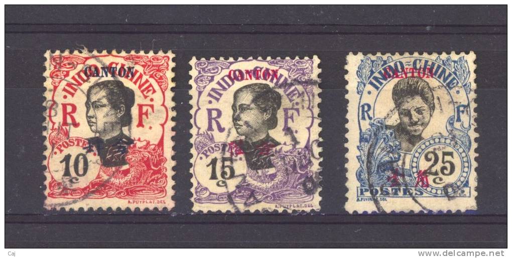 Canton  :  Yv  54...57  (o)      3 Valeurs - Used Stamps