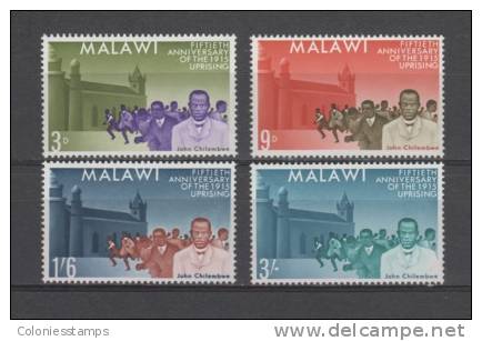 (S0254) MALAWI, 1965 (50th Anniversary Of The Revolution Of 1915. Jonh Chilembwe). Complete Set. Mi ## 29-32. MNH** - Malawi (1964-...)