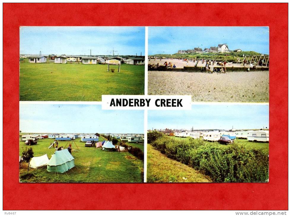 * ROYAUME UNI-ANDERBY CREEK-Vues Multiples(carte N°698a)-1975(Automobiles,tentes) - Altri & Non Classificati