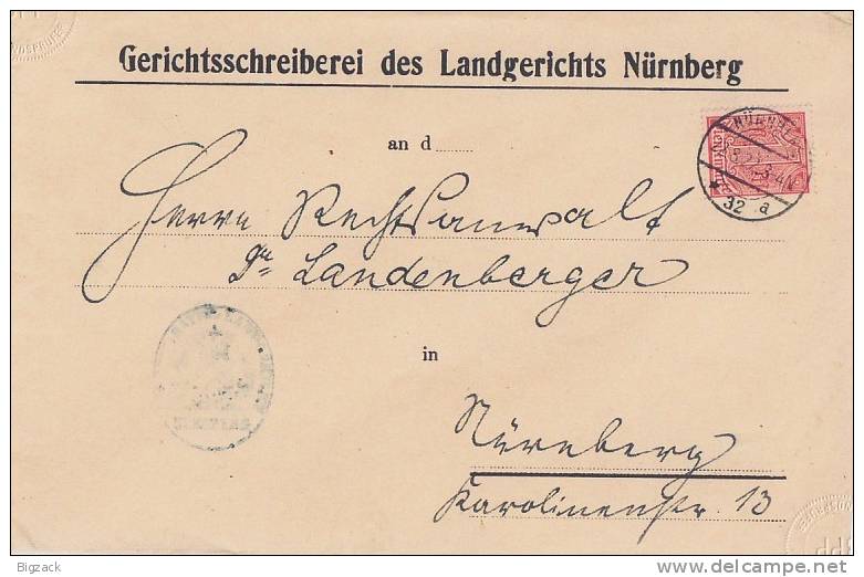 DR Brief EF Minr.30 Nürnberg 22.8.22 Prüfbefund Ansehen Seltene EF !!!!!!!!!!! - Dienstmarken