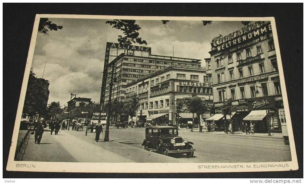 AK   Berlin Stresemann Str  Europahaus 1934    #AK3896 - Kreuzberg