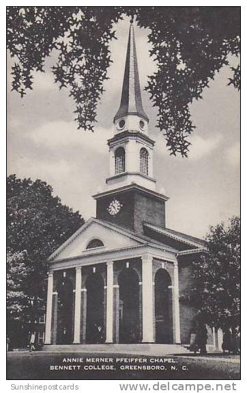 North Carolina Greensboro Annie Nerner Pfeiffer Chapel Bennett College Artvue - Greensboro