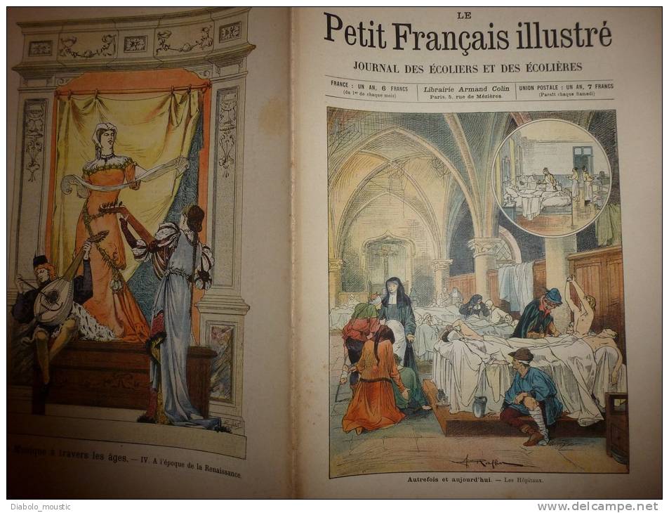 1902 Le Petit Français Illustré : Hôpital Jadis; Les JEUX Chez Les PEAUX-ROUGES; Une Pluie De POISSONS Aux U.S.A - 1901-1940