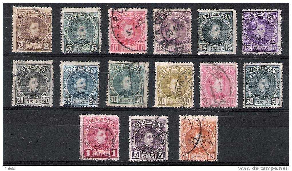 01771 España Edifil 241 - 255 Cat. Eur. 160,- - Usados