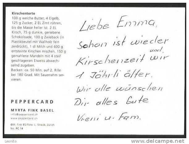 KIRSCHENTORTE Rezept Recette Peppercard Myrta Fink Basel - Recettes (cuisine)