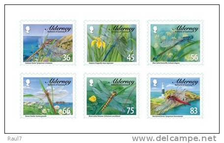 Libellules // ALDERNEY 2010 Série De 6V Neufs  (MNH SET) Dragonsflyes - Alderney
