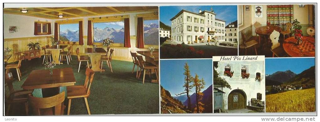 LAVIN Hotel PIZ LINARD Doppel-Werbekarte - Lavin