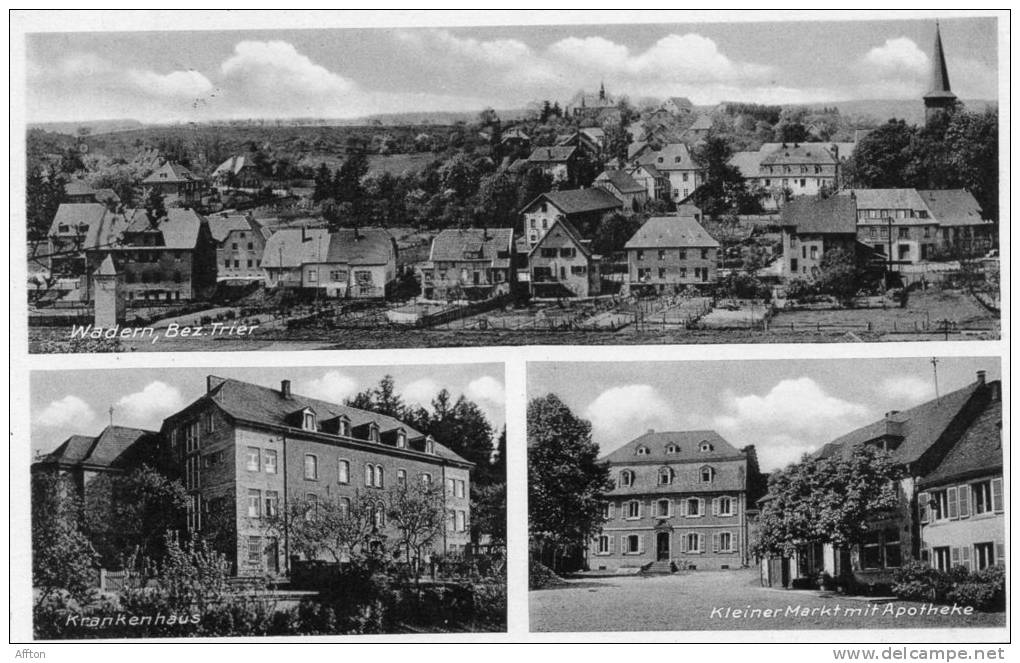 Wadern Bez Trier Krankenhaus & Klein Markt Mit Apotheke 1930 Postcard - Kreis Merzig-Wadern