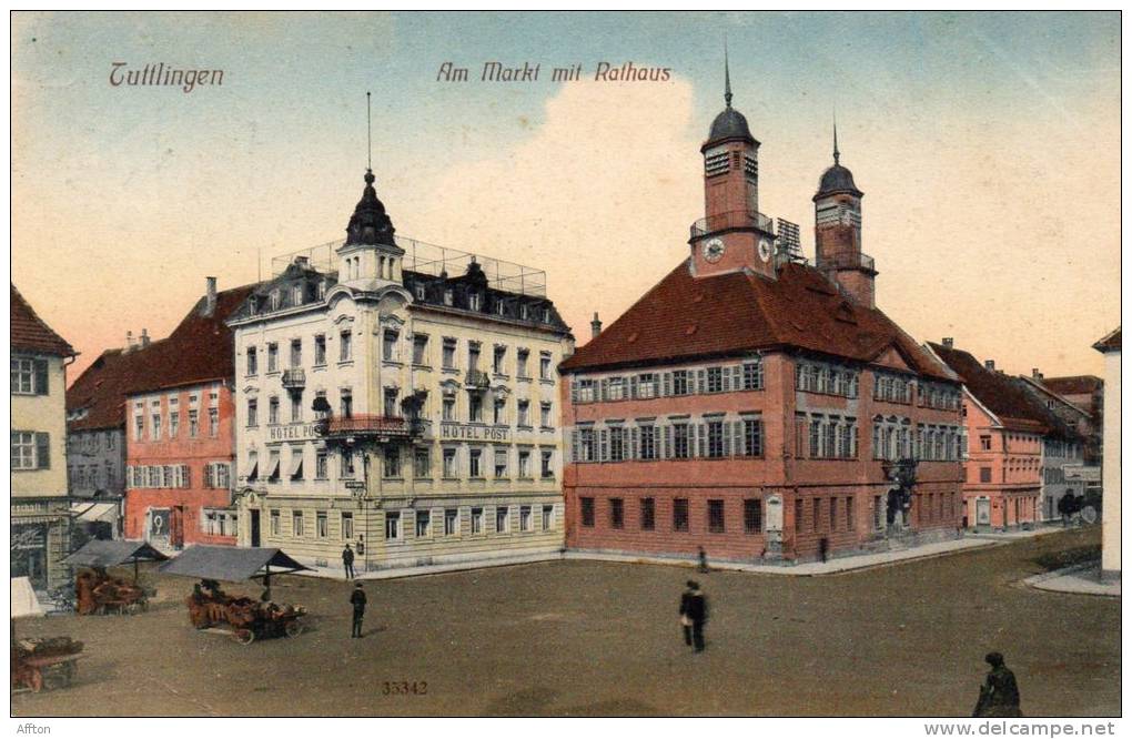 Tuttlingen Markt & Hotel Post 1905 Postcard - Tuttlingen