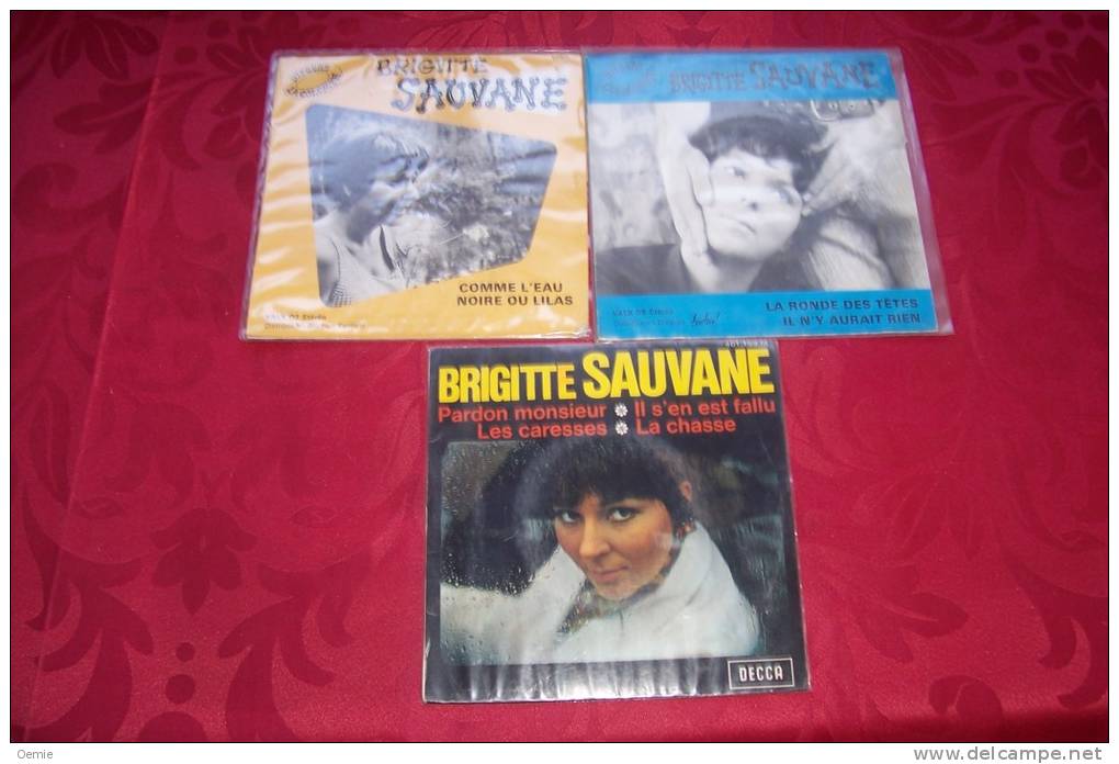 BRIGITTE SAUVANE  °  COLLECTION DE 3 / 45 TOURS - Collections Complètes