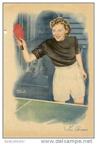 Table Tennis Stamped Carte Postal 1275 - Tischtennis