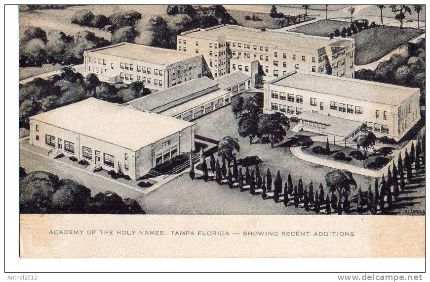 Tampa Bay Academy Of The Holy Names Showing Recent Additions Sw Um 1920 - Tampa