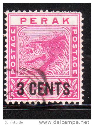 Malaya Perak 1895 Tigers Surcharged Used - Perak