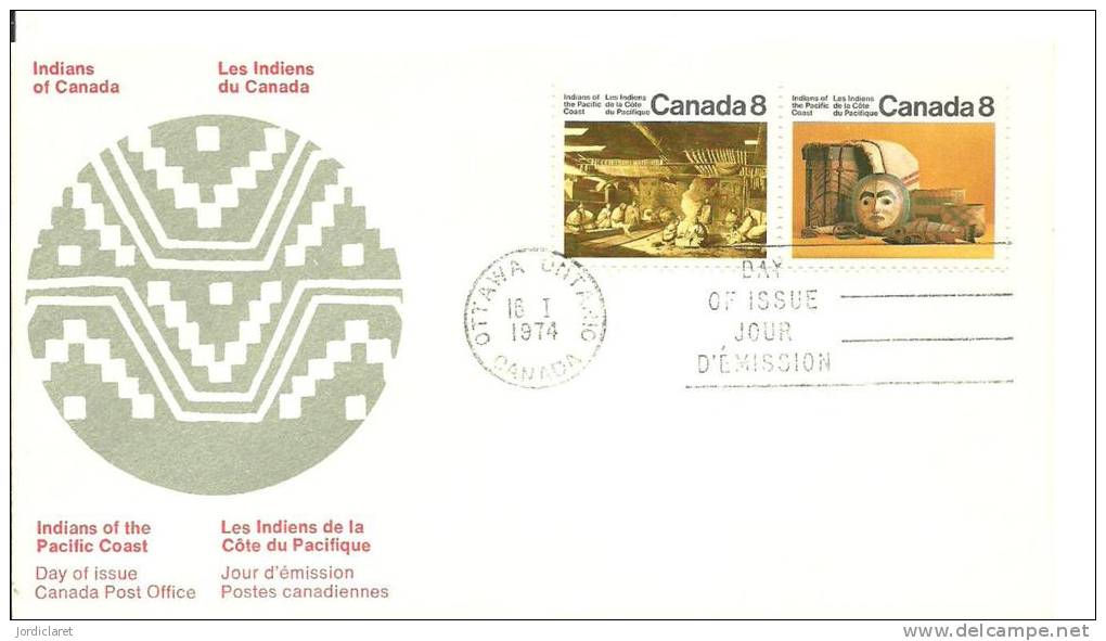 FDC.CANADA 1974 - Indiens D'Amérique