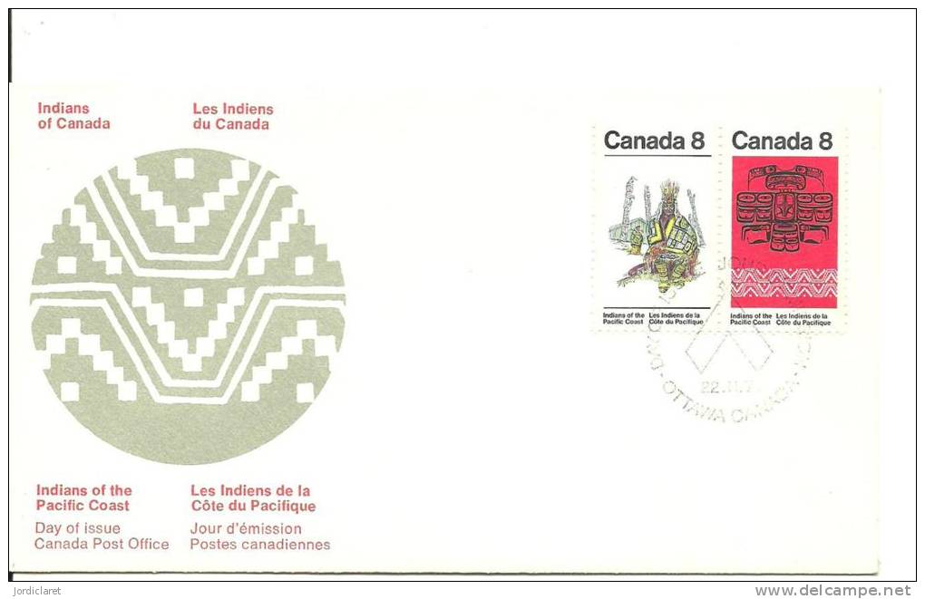 FDC.CANADA 1974 - Indiens D'Amérique