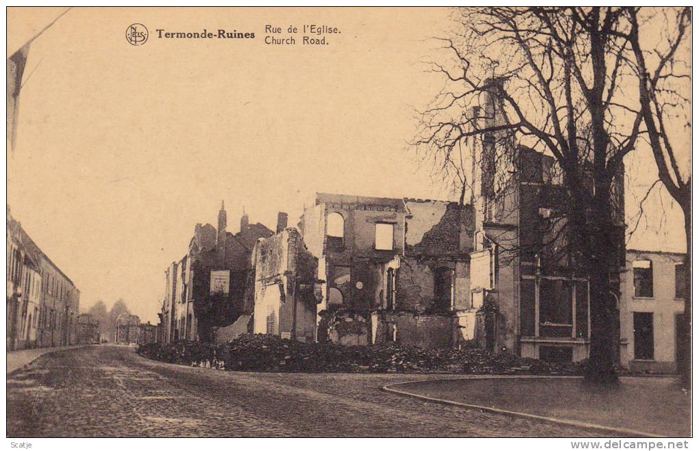 Termonde - Ruines ;  Rue De L' Eglise - Dendermonde