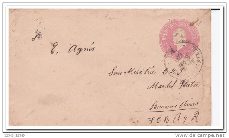 Argentinië 1900 Used Prepaid Postage Envelope - Postal Stationery