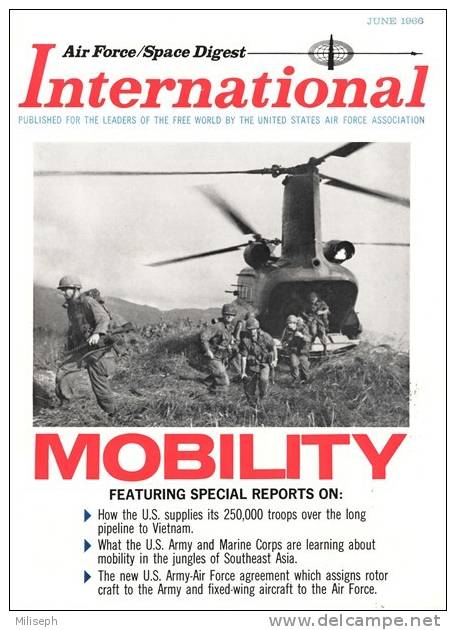 Air Force / Space Digest - INTERNATIONAL - JUNE 1966 - Vietnam -  Jeep - Tank - Avion - Bateau         (3285 - Englisch