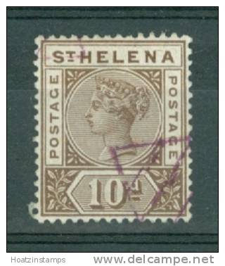 St Helena: 1890/97:   QV    SG52    10d     Used [diamond Shaped Cancellation] - Saint Helena Island