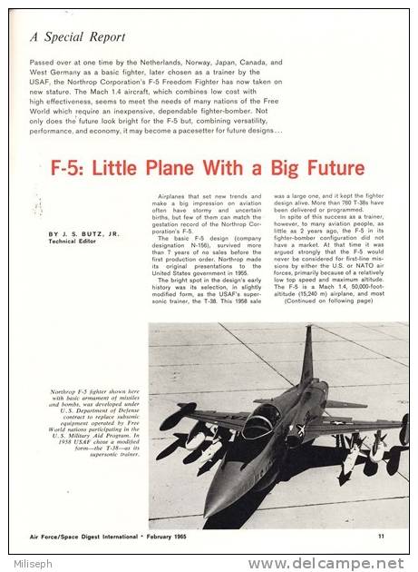 Air Force / Space Digest - INTERNATIONAL - FEBRUARY 1965 - Kennedy - Johnson - Eisenhower - Truman - Roosevelt  (3287) - Inglés