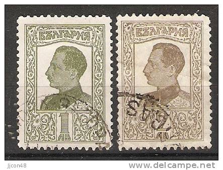 Bulgaria 1926-28  King Boris III  (o)  Mi.193y-194y - Used Stamps