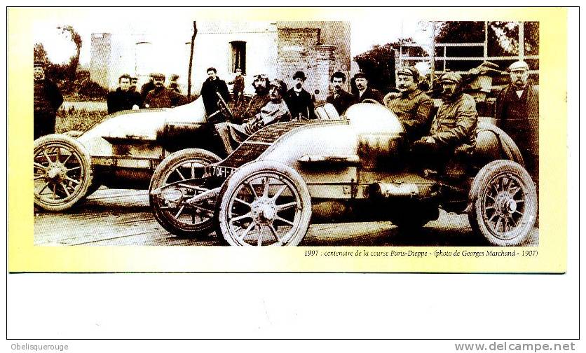 76 DIEPPE CARTE VOEUX CUVILLIEZ 1197 CENRENIRE COURSE PARIS DIEPPE  PHOTO VOITURE - Dieppe