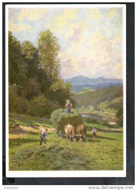H991 Paul Hey : Heuernte - Haymaking - La Fenaison - Timbre: Reisepostchechs Sind Sicher... 1953 - Pintura & Cuadros