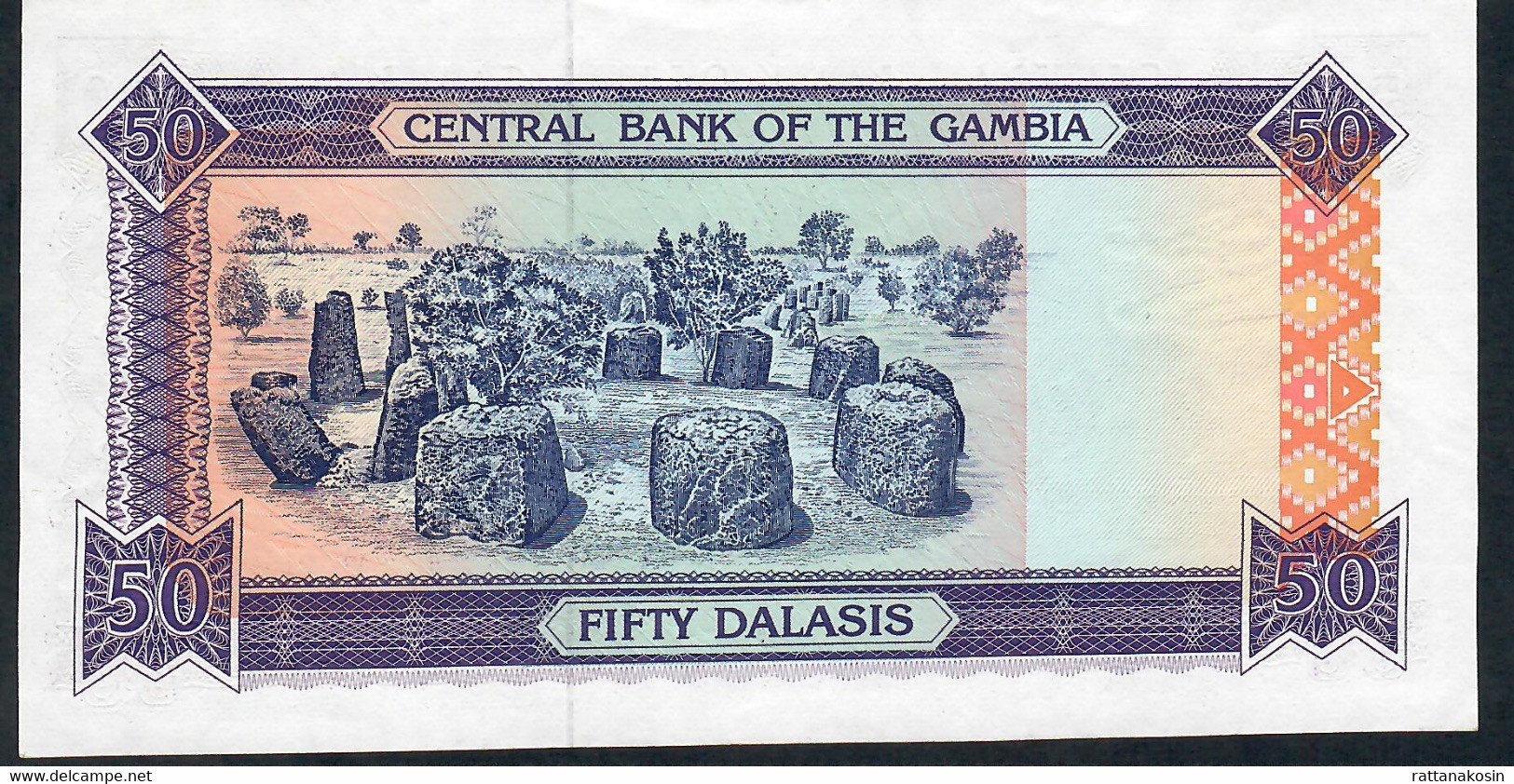 GAMBIA P15a  50  DALASI 1989  #T    Signature 9   UNC. - Gambia