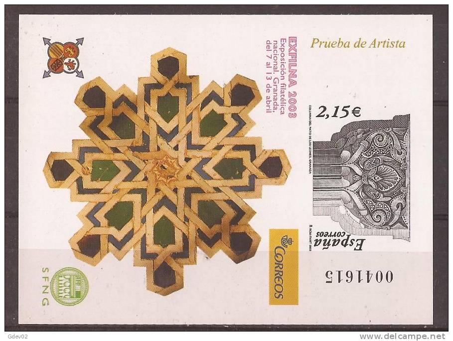 ESPO80-L1772THC.España. Spain.Espagne.Gran Canarias .EXFILNA .2003.(Ed  PO 80) Sin Charnela. LUJO - Commemorative Panes