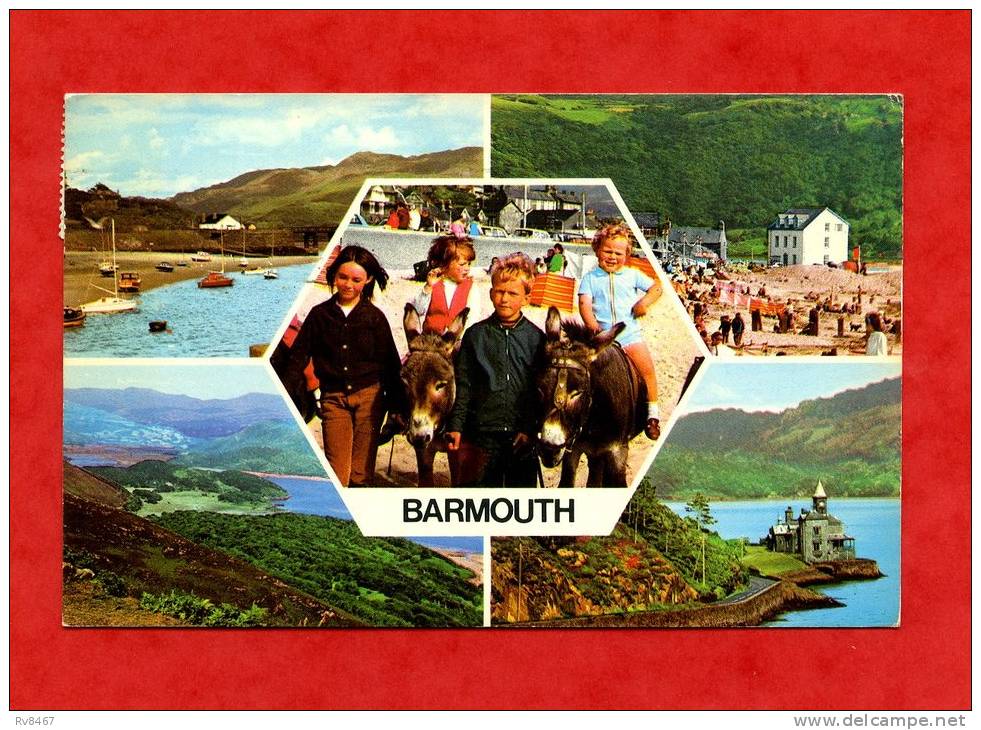 * ROYAUME UNI-BARMOUTH-Vues Multiples(Enfants Sur Anes)-1978(Voir Les 3 Timbres) - Monmouthshire