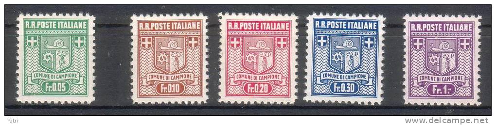 Campione D'Italia - Dentellatura 11 - Sass. 1-5 ** MNH - Local And Autonomous Issues