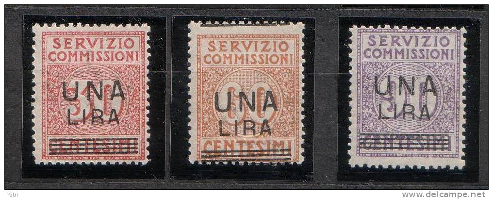 Regno D'Italia - Commissioni 4-6 ** MNH Con Varietà 5a (soprastampa Spostata) - Taxe