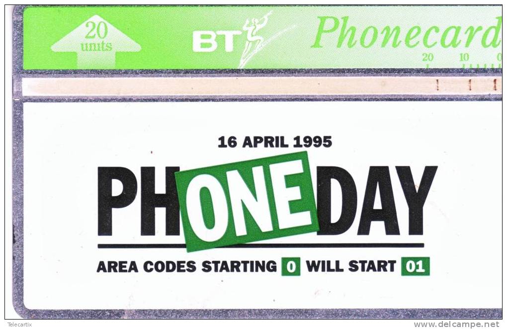 Royaume-Uni BT Phonecard 20Units PHONE DAY  Vide Et TTB **** N° Lot :502E99035 RARE 1995 - Sammlungen