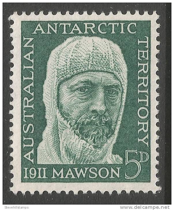 Australian Antarctic Territory. 1961 50th Anniv Of 1911-14 Australasian Antarctic Expedition. 5d MH. SG 7 - Unused Stamps