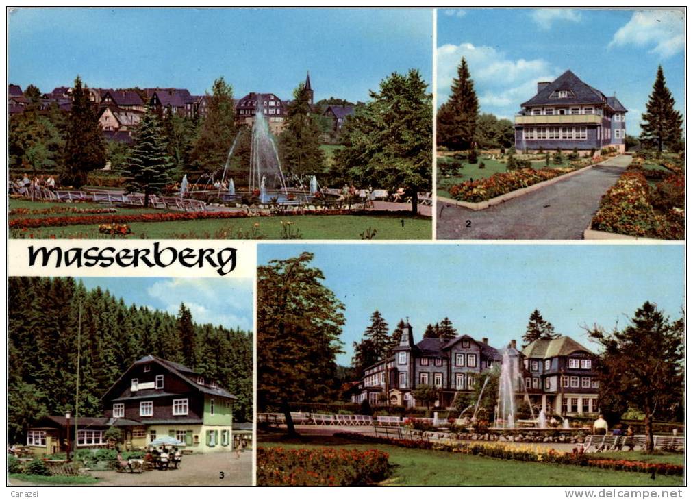 AK Masserberg, Kurhaus, Massermühle, Augenheilstätte, Gel, 1976 - Masserberg