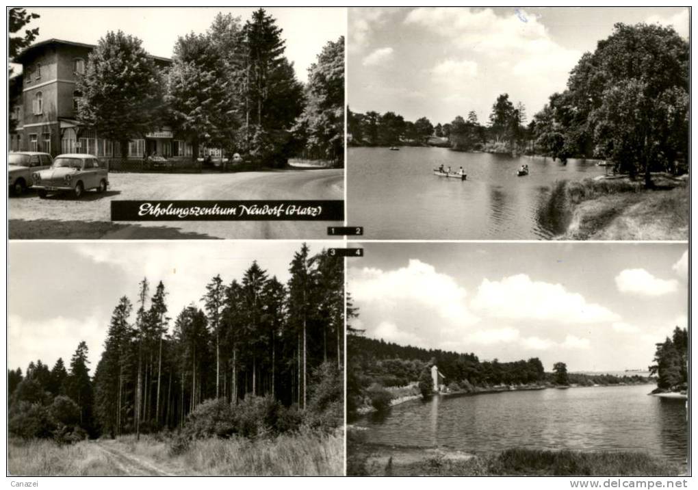 AK Neudorf, FDGB-Gastst. Waldblick, Gondelteich, Weg Zum Teufelsgrund, Ung, 1979 - Harzgerode