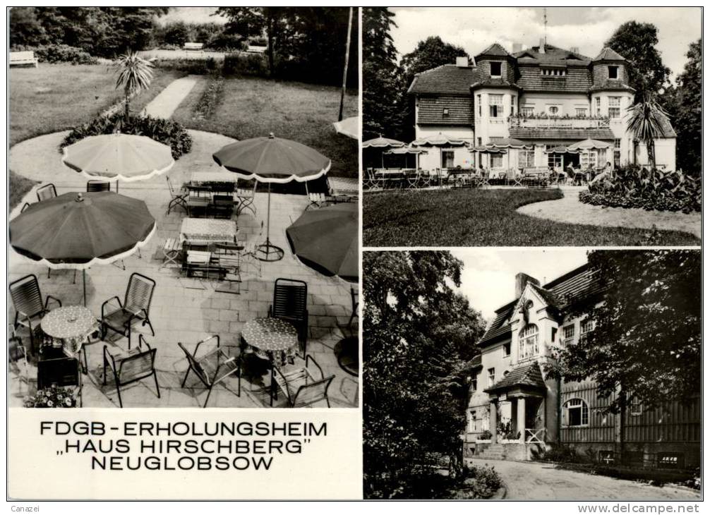AK Neuglobsow, FDGB-Heim "Haus Hirschberg", Beschr, 1974 - Neuglobsow
