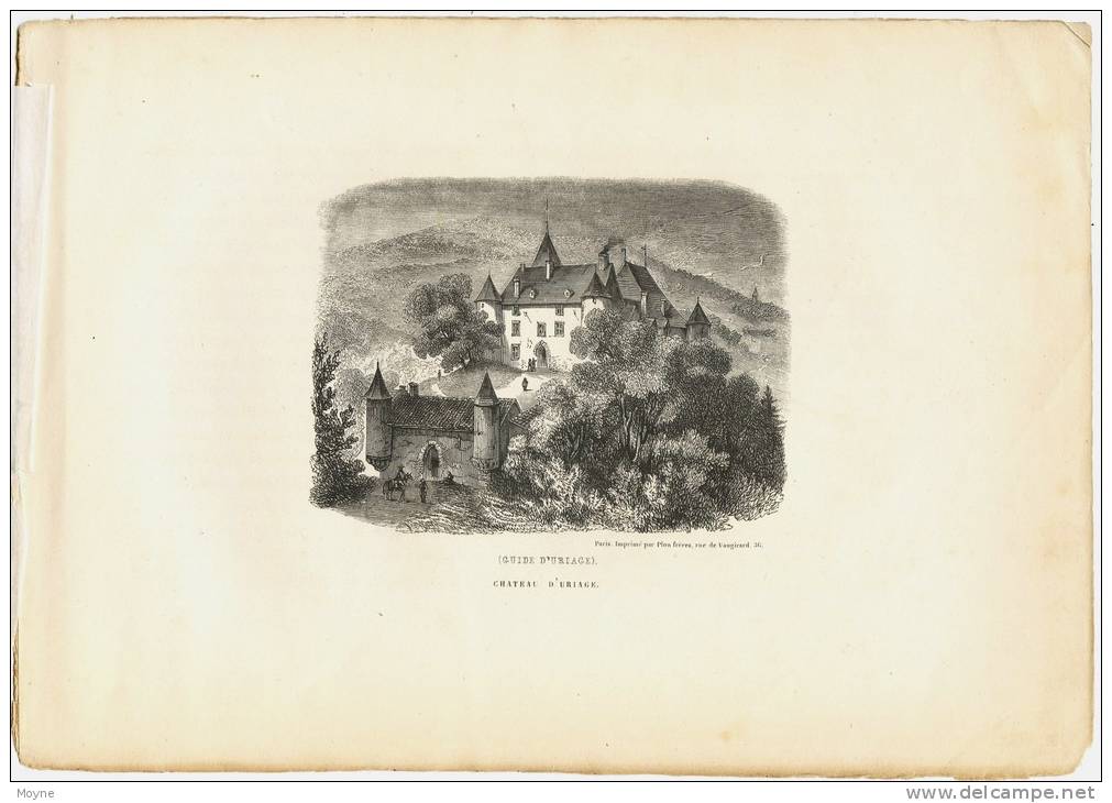 Isére - URIAGE et ses ENVIRONS    GUIDE PITTORESQUE ET DESCRIPTIF 1855  - A.M . LADICHERE - EDITION ORIGINALE