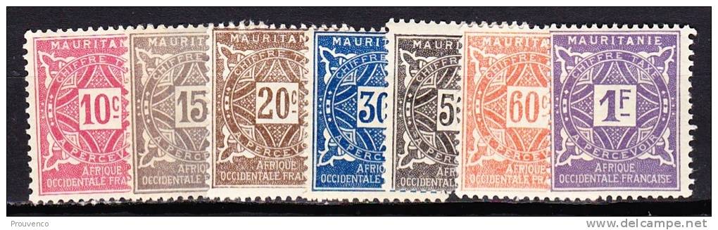 MAURITANIE 1914   YT TAXE 18 A 24  NEUFS **   VOIR DESCRIPT. - Unused Stamps